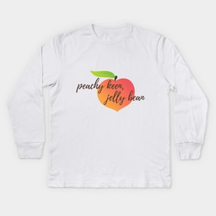 Peachy Keen, Jelly Bean Kids Long Sleeve T-Shirt